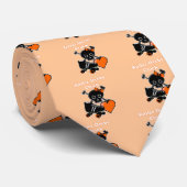 Roller Derby Chick (Oranje) Stropdas (Opgerold)