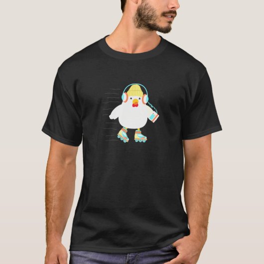 Roller Derby Chick Rollerskating T-shirt (Voorkant)