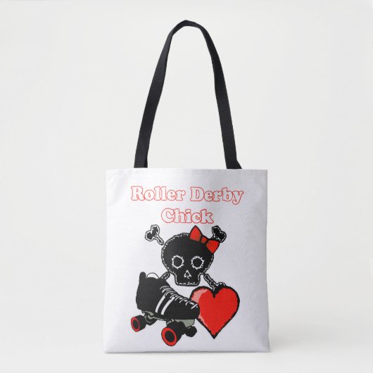 Roller Derby Chick (rood) Tote Bag (Voorkant)