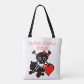 Roller Derby Chick (rood) Tote Bag (Achterkant)