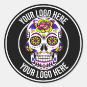 Roller Derby Circle Logo Ronde Sticker (Voorkant)