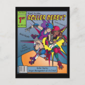 Roller Derby Comic Briefkaart (Voorkant)