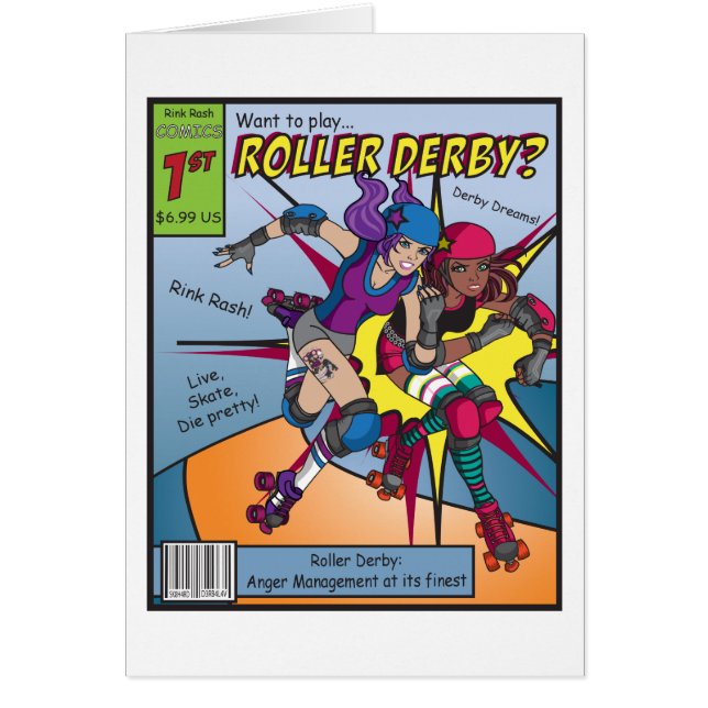 Roller Derby Comic-kaart (Voorkant)