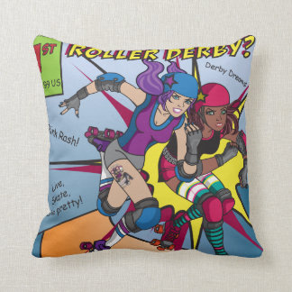 Roller Derby Comic Pillow Kussen