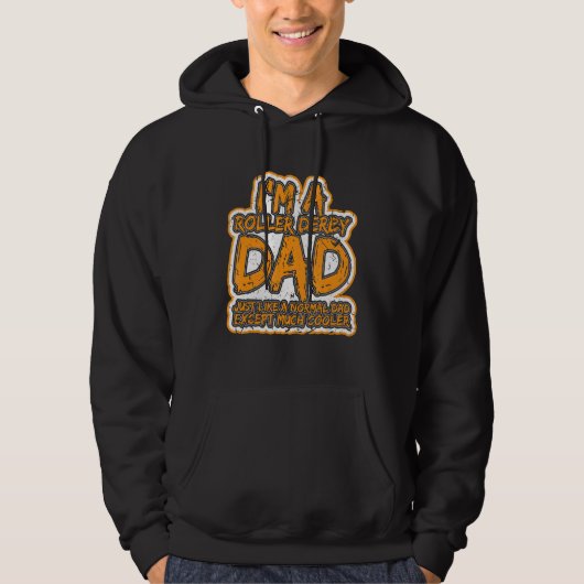 Roller Derby Dad Schaats Team Vaderdag Hoodie (Voorkant)