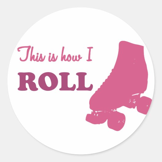 Roller Derby - Dit is hoe ik rol Ronde Sticker (Voorkant)