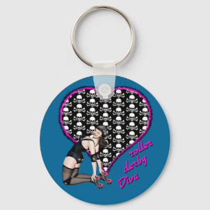 roller derby Diva Sleutelhanger