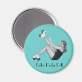 Roller Derby Doll Magnet (Voorkant / Achterkant)