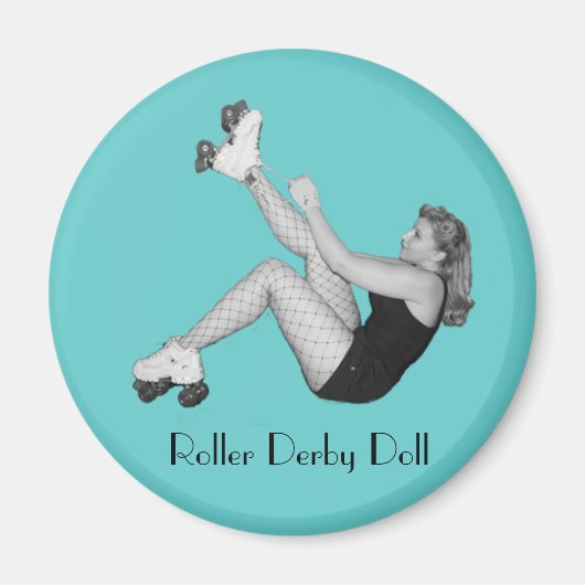 Roller Derby Doll Magnet (Voorkant)