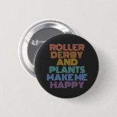 ROLLER DERBY EN PLANT BUTTON PIN (Voorkant /achterkant)