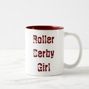 Roller Derby Girl - cup Tweekleurige Koffiemok