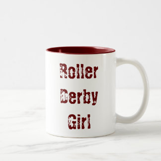 Roller Derby Girl - cup Tweekleurige Koffiemok