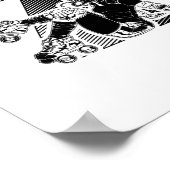 Roller Derby Girl | Inline Skater Gift Ideeën Poster (Hoek)