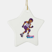 Roller Derby Girl Keramisch Ornament (Rechts)