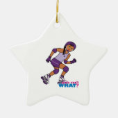 Roller Derby Girl Keramisch Ornament (Voorkant)