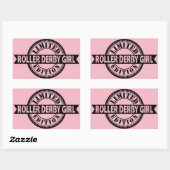 Roller Derby Girl Limited Edition, Skating Design Rechthoekige Sticker (Vel)
