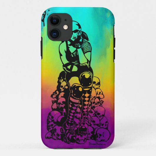 Roller Derby Girl Rainbow iPhone 5 Telefoon Case (Achterkant)