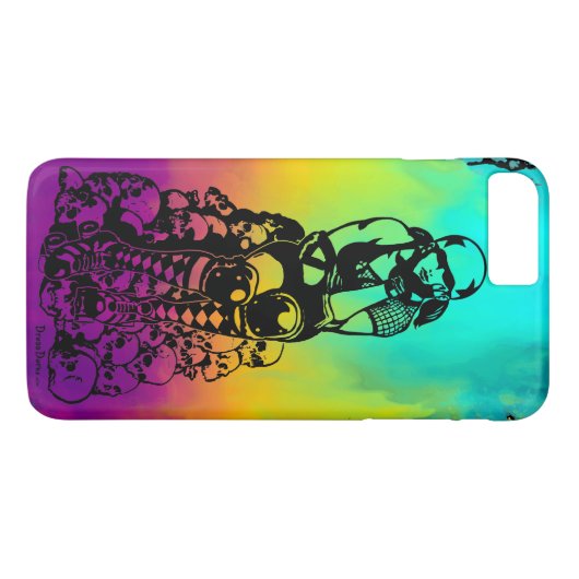 Roller Derby Girl Rainbow iPhone 7/8 Plus Hoesje (Achterkant (Horizontaal))