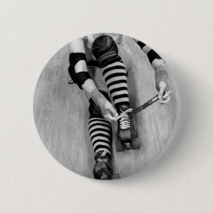 Roller Derby Girl Ronde Button 5,7 Cm