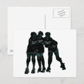 Roller Derby Girls Briefkaart (Voorkant / Achterkant)