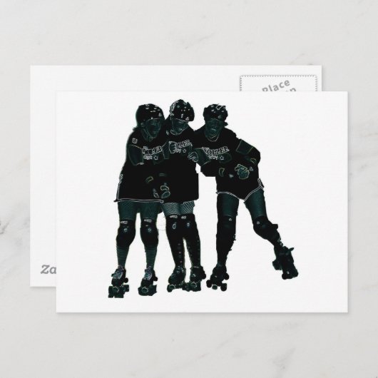 Roller Derby Girls Briefkaart (Voorkant / Achterkant)