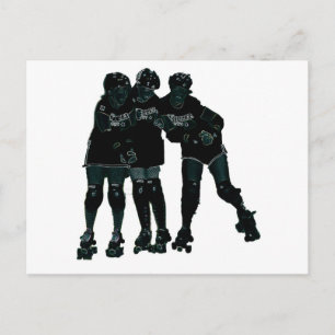 Roller Derby Girls Briefkaart