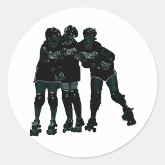 Roller Derby Girls Ronde Sticker
