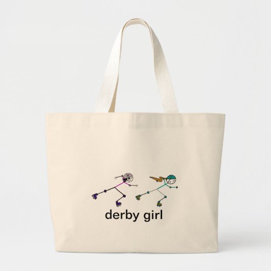 Roller Derby Grote Tote Bag (Voorkant)