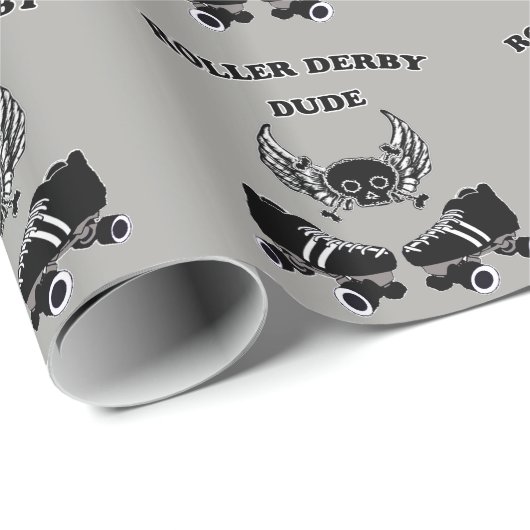 Roller Derby Guy Cadeaupapier (Rol Hoek)