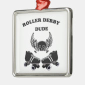 Roller Derby Guy Metalen Ornament (Links)