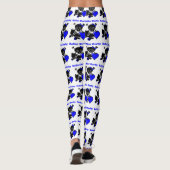 Roller Derby Heart (blauw) Leggings (Achterkant)