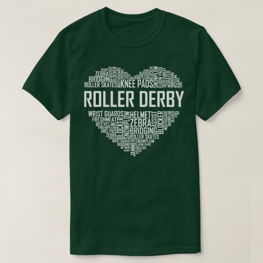 Roller Derby Heart T-shirt (Design voorkant)