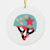 Roller Derby Helmet Keramisch Ornament (Voorkant)
