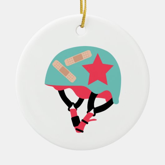 Roller Derby Helmet Keramisch Ornament (Voorkant)