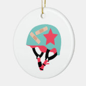 Roller Derby Helmet Keramisch Ornament (Links)