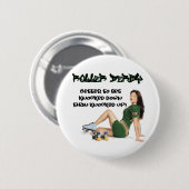 Roller Derby... Ik kan beter afweten... Ronde Button 5,7 Cm (Voorkant /achterkant)