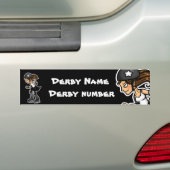 Roller Derby Jammer  Bumpersticker (Op auto)
