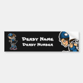 Roller Derby Jammer  Bumpersticker (Voorkant)