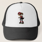 Roller Derby Jammer red Trucker Pet (Voorkant)