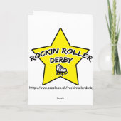 Roller Derby Jammer rood Kaart (Achterkant)