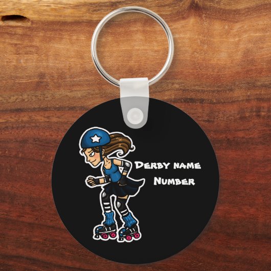 Roller Derby Jammer  Sleutelhanger (Voorkant)