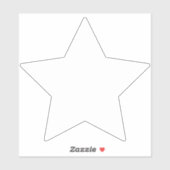 Roller Derby Jammer White Star Vinyl Sticker (Vel)