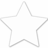 Roller Derby Jammer White Star Vinyl Sticker (Voorkant)