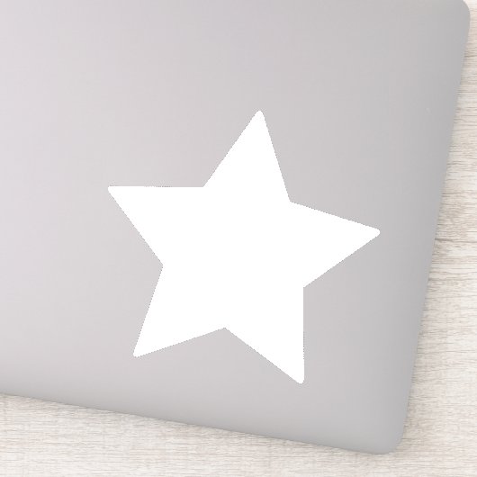 Roller Derby Jammer White Star Vinyl Sticker (Detail)