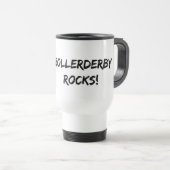 Roller Derby Jammer zwart-wit Reisbeker (Voorkant rechts)