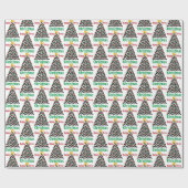 Roller Derby Kerstmis, Roller Skating Cadeaupapier (Vlak)