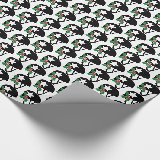 Roller Derby Kerstmis, Roller Skating Cadeaupapier (Hoek)