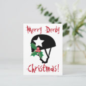 Roller Derby Kerstmis, Roller Skating Feestdagenkaart (Staand voorkant)