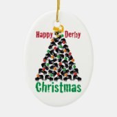 Roller Derby Kerstmis, Roller Skating Keramisch Ornament (Voorkant)