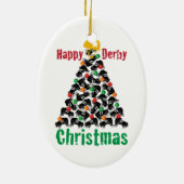 Roller Derby Kerstmis, Roller Skating Keramisch Ornament (Achterkant)